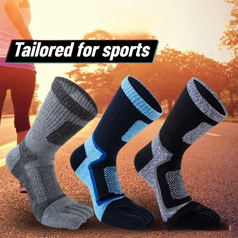 Toe Sock Split - 3 пары мужских спортивных хлопковых носков