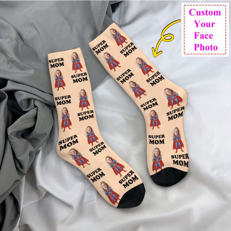 Dress Sock Men - Мужские носки Super Mom на заказ,
