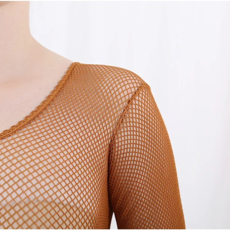 Fishnet Stocking Women - Комбинезоны для латинских танцев, ажурные чулки,