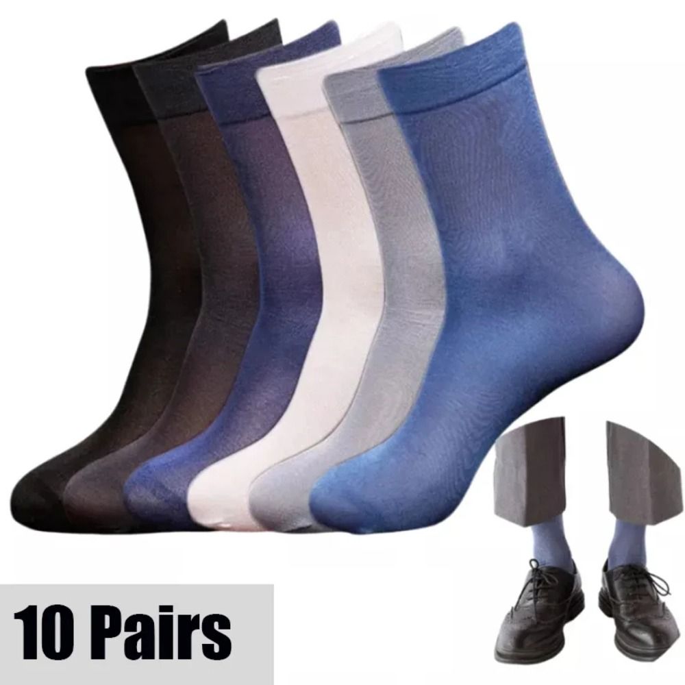 10 пар модных дышащих мужских  – обзор и цена Silk Sock Bamboo