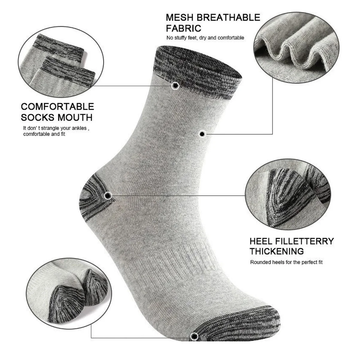 Набор из 5 пар мужских спортив – обзор и цена Athletic Sock Cushion