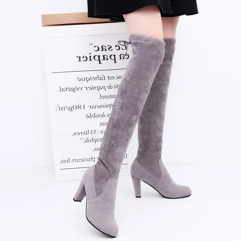 Женские сапоги из эластичной т – обзор и цена Knee High Sock Women