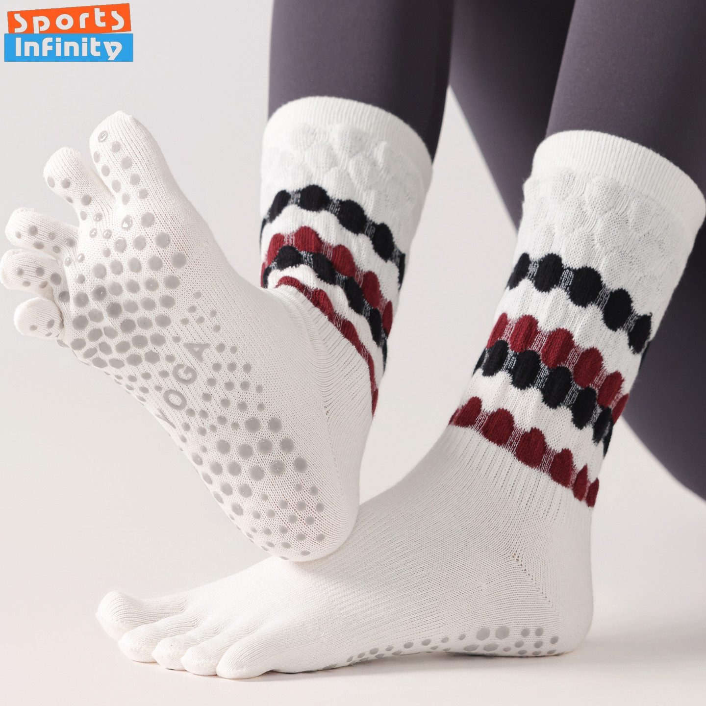Модные носки для йоги с пятью  – обзор и цена Toe Sock Split