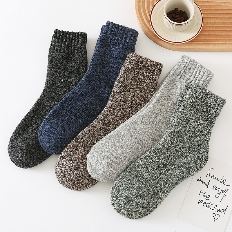 5 пар однотонных хлопковых нос – обзор и цена Thermal Sock Winter