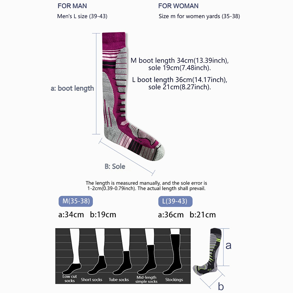 GTUBIKE 1 пара новых лыжных но – обзор и цена Wool Hiking Sock