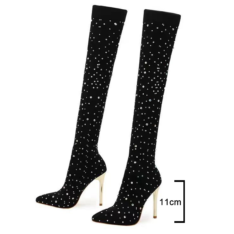 Женские эластичные сапоги со с – обзор и цена Knee High Sock Women