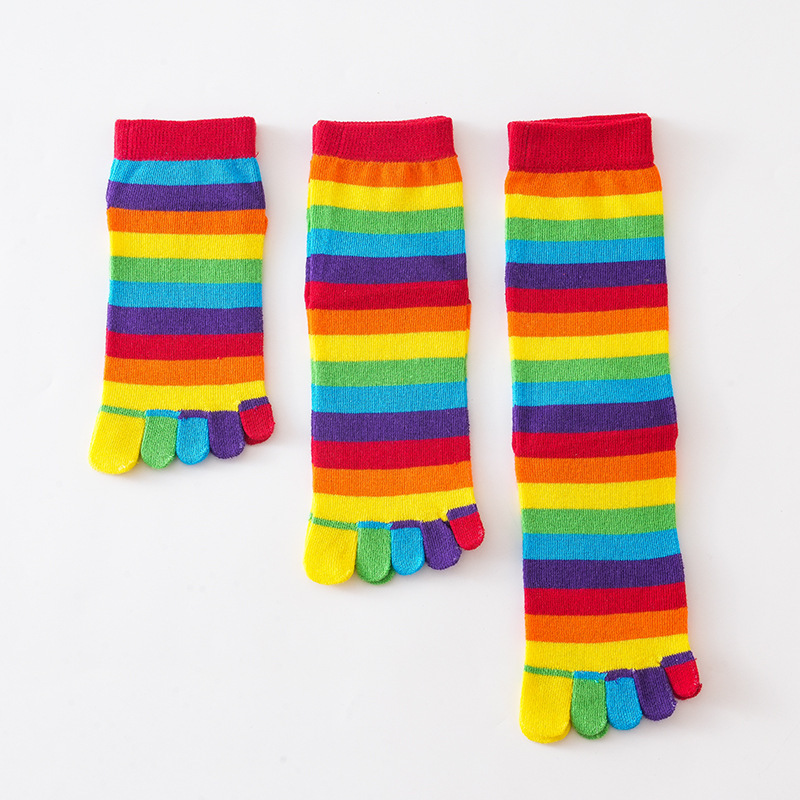 Женские носки с радужными поло – обзор и цена Toe Sock Split