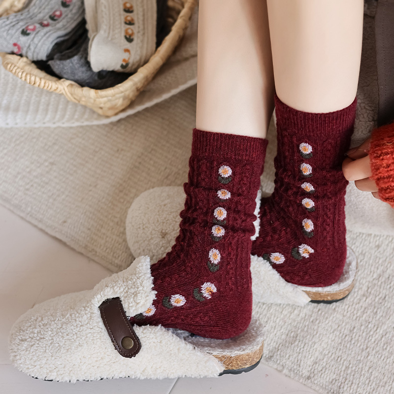 Корейские милые шерстяные носк – обзор и цена Boot Sock Slouchy