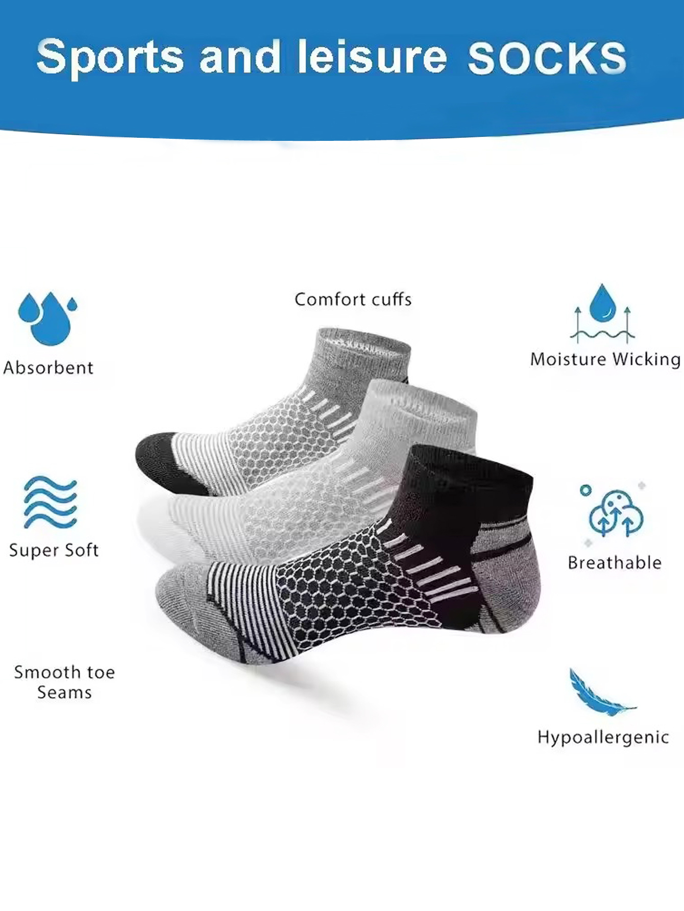 6 пар мужских носков-невидимок – обзор и цена Ankle Sock Low Cut